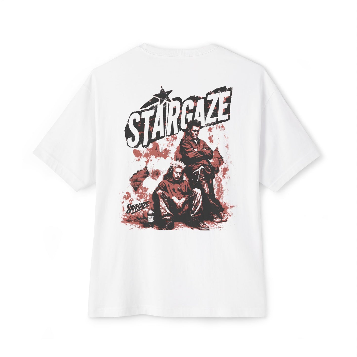 STARGAZE RETRO LIGHT RED OVERSIZED TEE