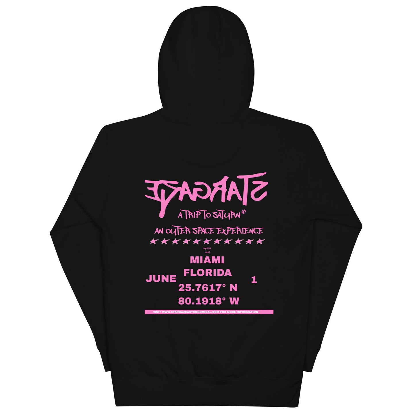 STARGAZE BLACK A TRIP TO SATURN HOODIE